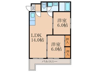 ヒルズ守恒の物件間取画像